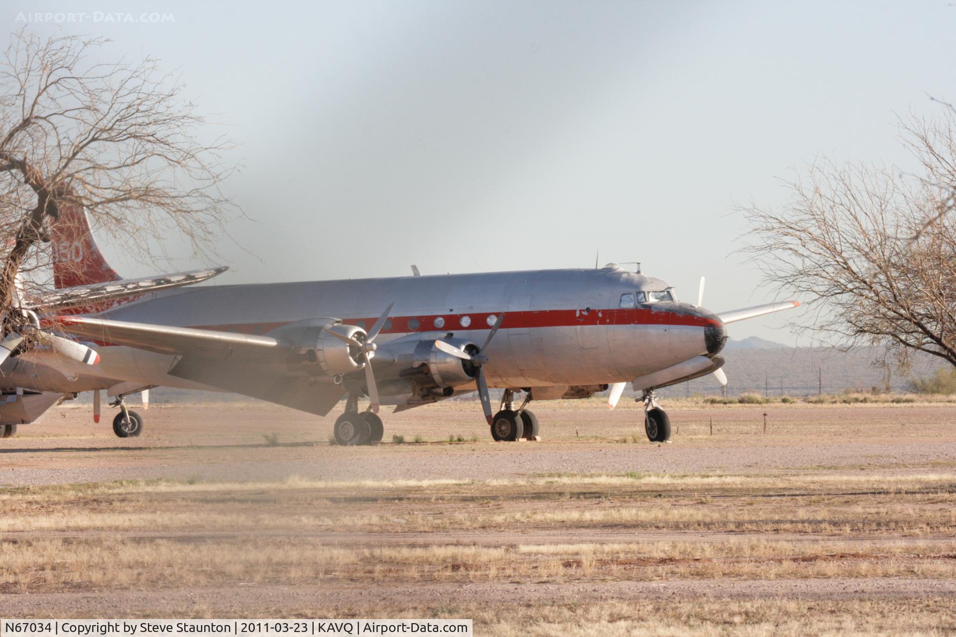 N67034, 1945 Douglas C-54Q Skymaster (DC-4) C/N 22202, Taken at Avra Valley Airport, in March 2011 whilst on an Aeroprint Aviation tour