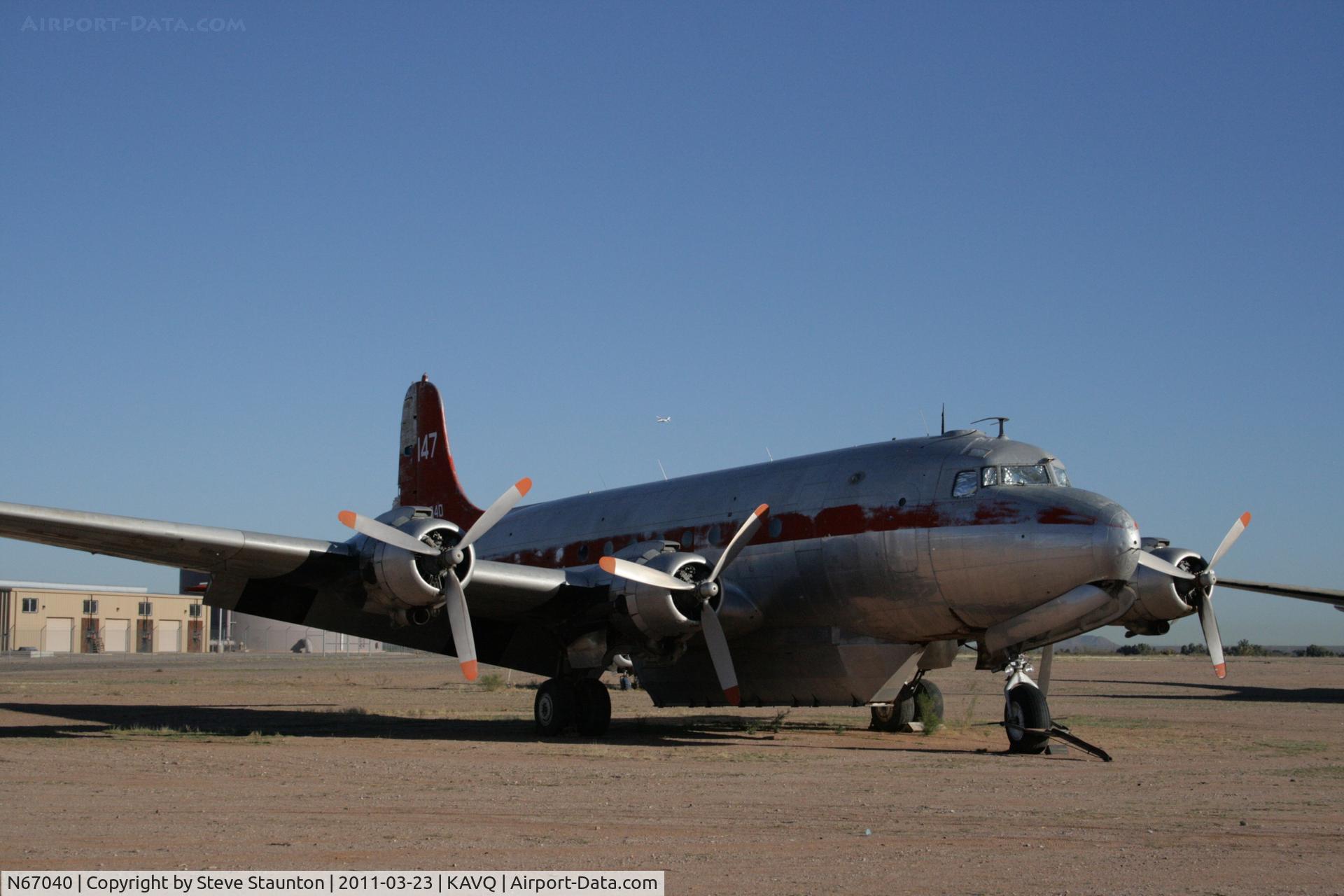 N67040, 1944 Douglas DC4A (C54B) C/N 27232, Taken at Avra Valley Airport, in March 2011 whilst on an Aeroprint Aviation tour