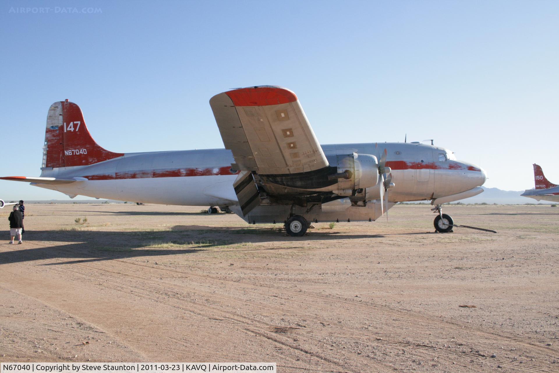 N67040, 1944 Douglas DC4A (C54B) C/N 27232, Taken at Avra Valley Airport, in March 2011 whilst on an Aeroprint Aviation tour