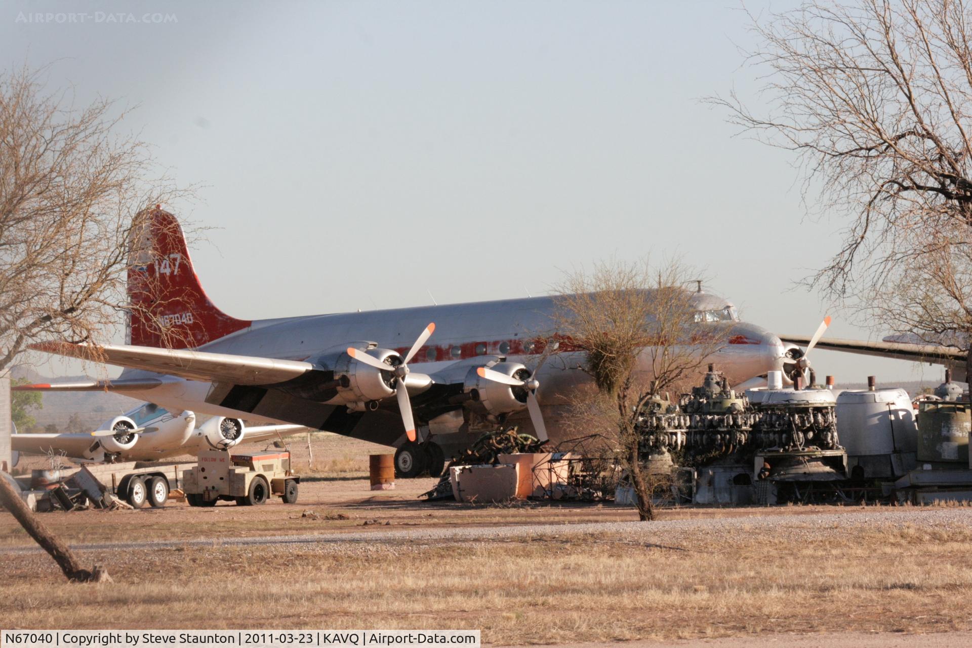 N67040, 1944 Douglas DC4A (C54B) C/N 27232, Taken at Avra Valley Airport, in March 2011 whilst on an Aeroprint Aviation tour