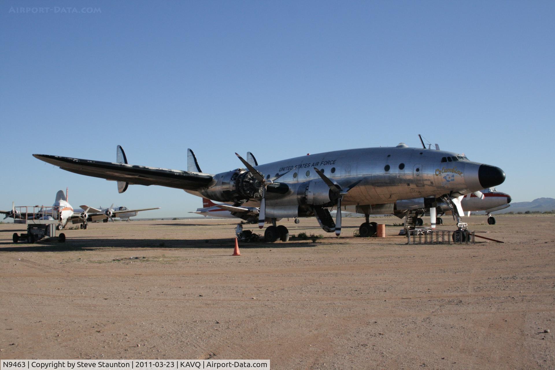 N9463, 1948 Lockheed VC-121B Constellation C/N 749-2602, Taken at Avra Valley Airport, in March 2011 whilst on an Aeroprint Aviation tour