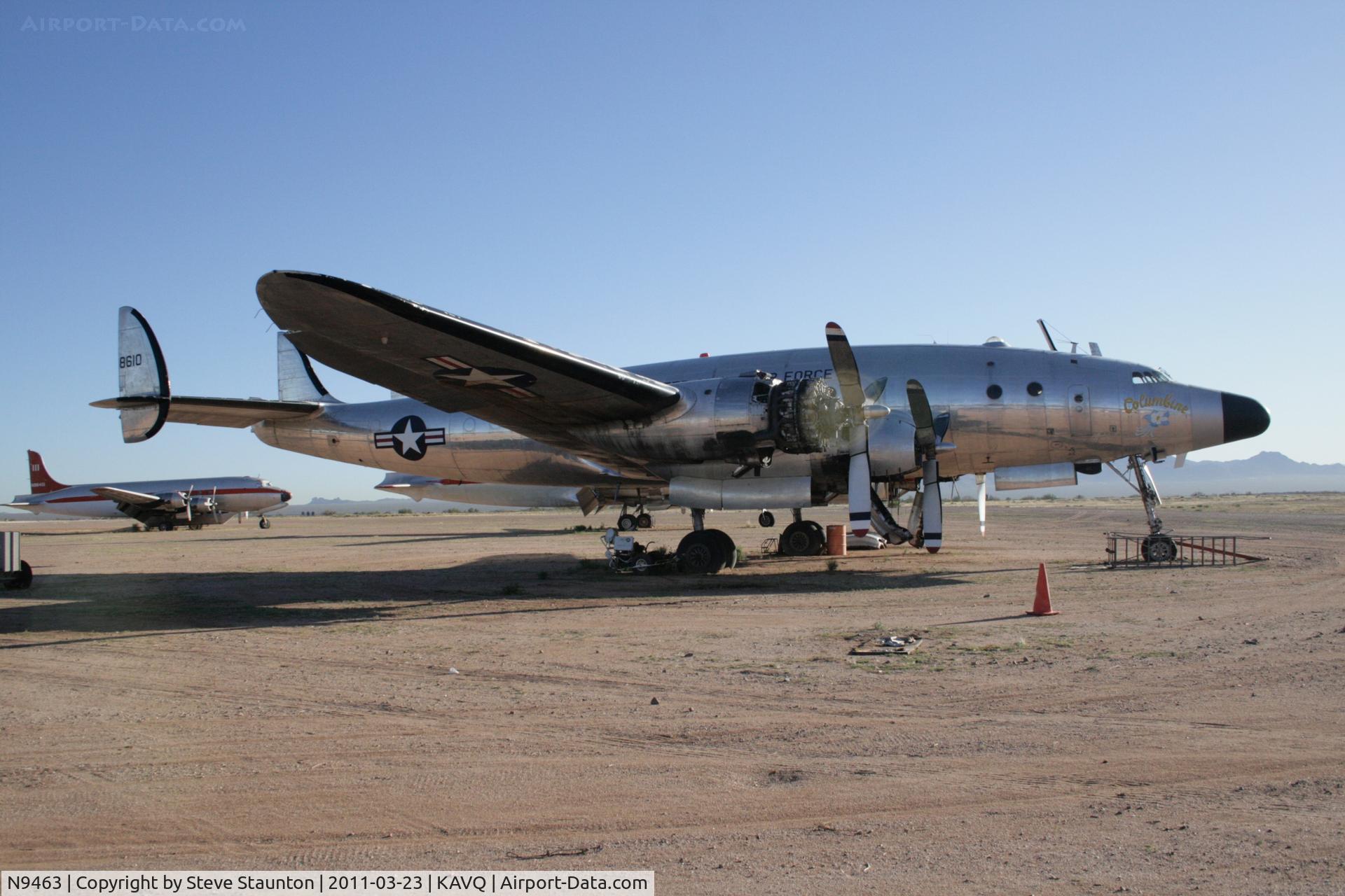 N9463, 1948 Lockheed VC-121B Constellation C/N 749-2602, Taken at Avra Valley Airport, in March 2011 whilst on an Aeroprint Aviation tour