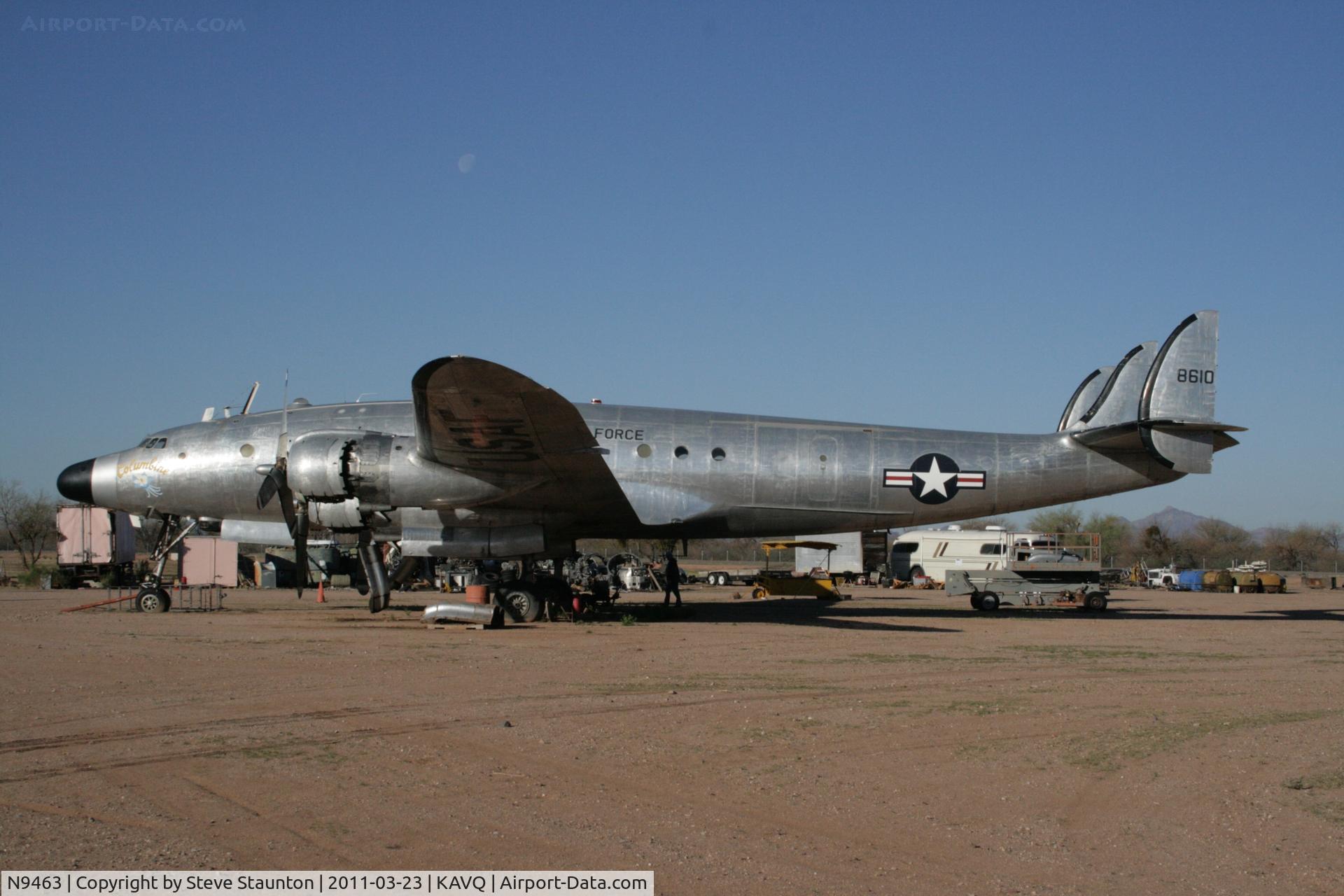 N9463, 1948 Lockheed VC-121B Constellation C/N 749-2602, Taken at Avra Valley Airport, in March 2011 whilst on an Aeroprint Aviation tour
