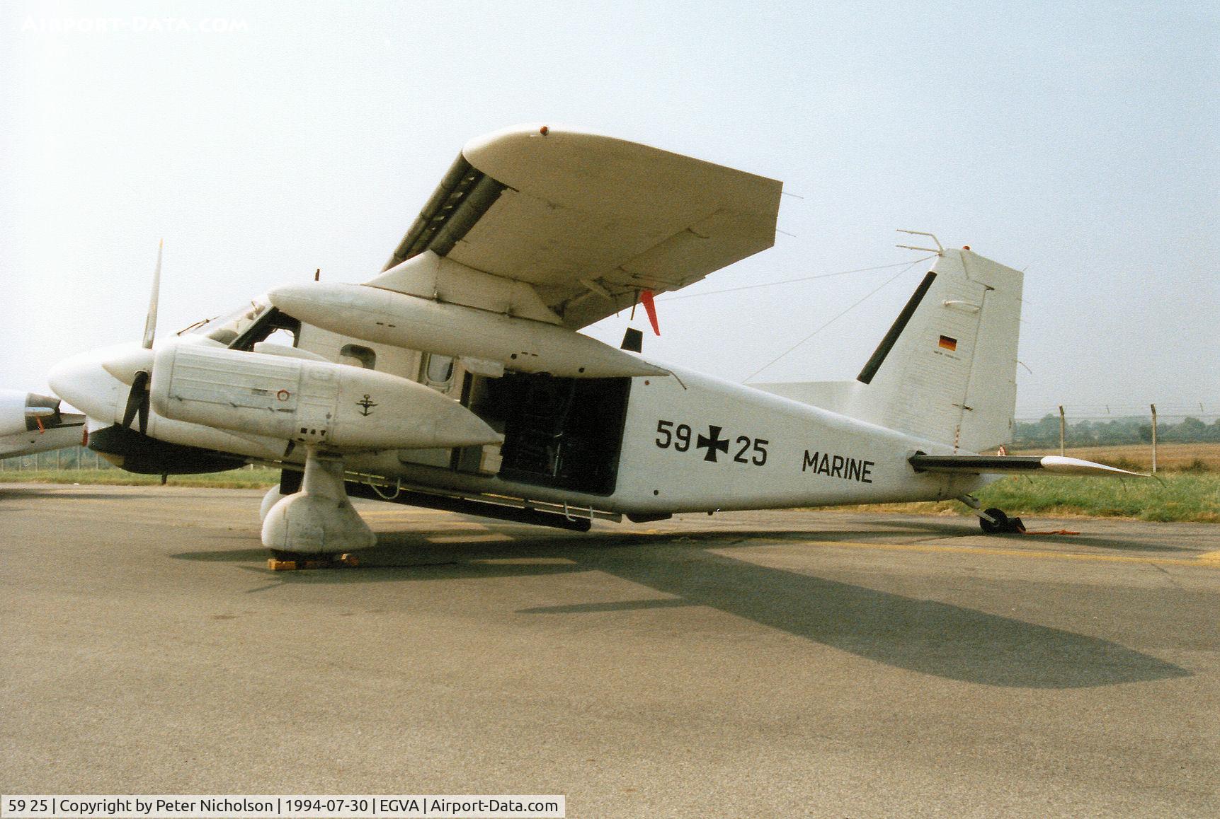 59 25, Dornier Do-28D-2M Skyservant C/N 4200, Dornier Skyservant, callsign German Navy 4888, of MFG-5 on display at the 1994 Intnl Air Tattoo at RAF Fairford.