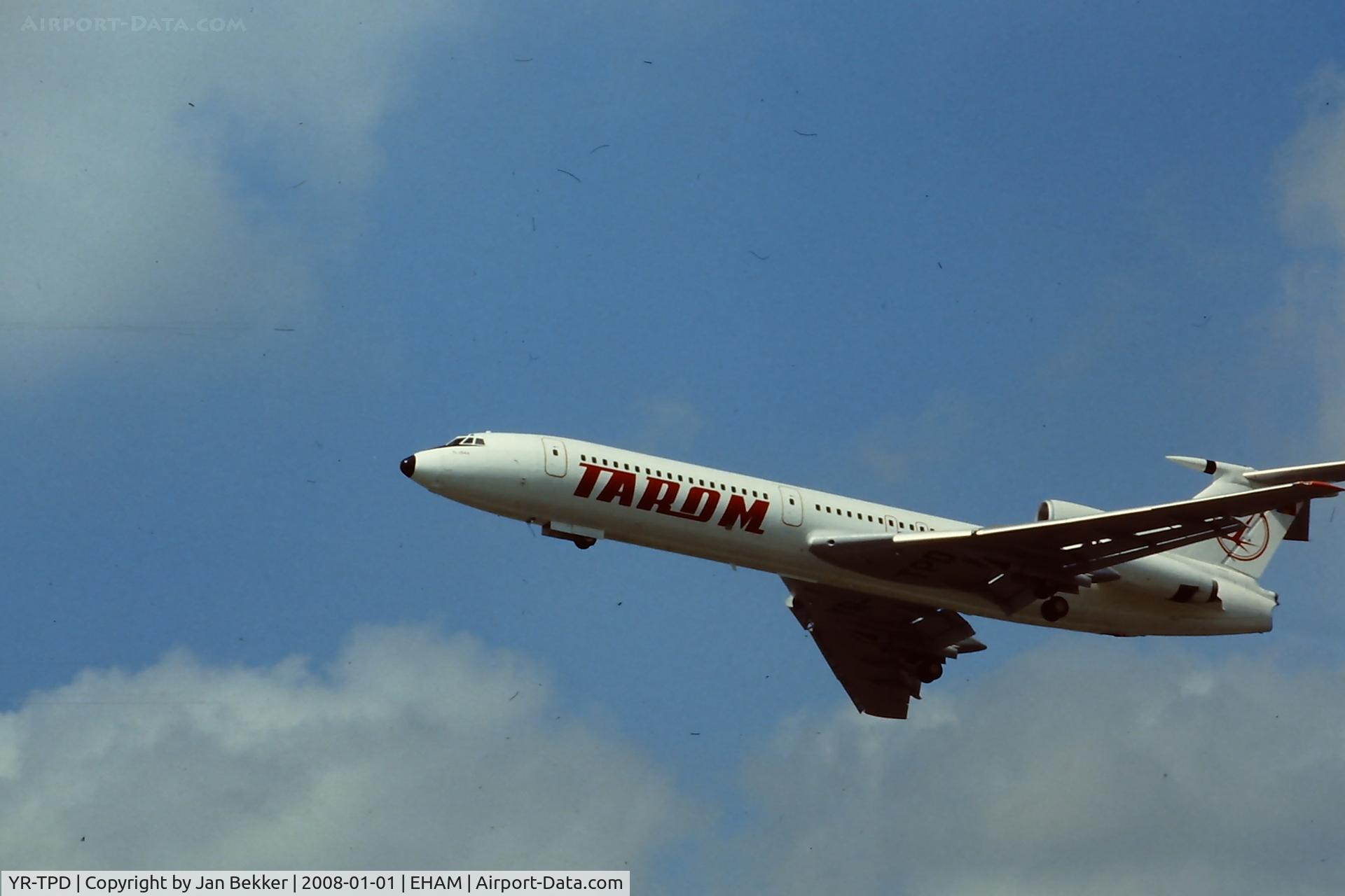 YR-TPD, 1977 Tupolev Tu-154B-1 C/N 77A224, Taking off from Schiphol around 1990