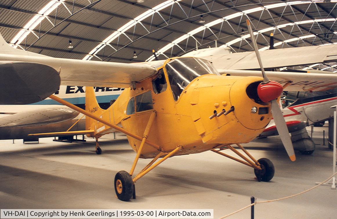 VH-DAI, Edgar Percival EP-9 Prospector C/N 28, Wangaratta Airworld Museum. Now closed