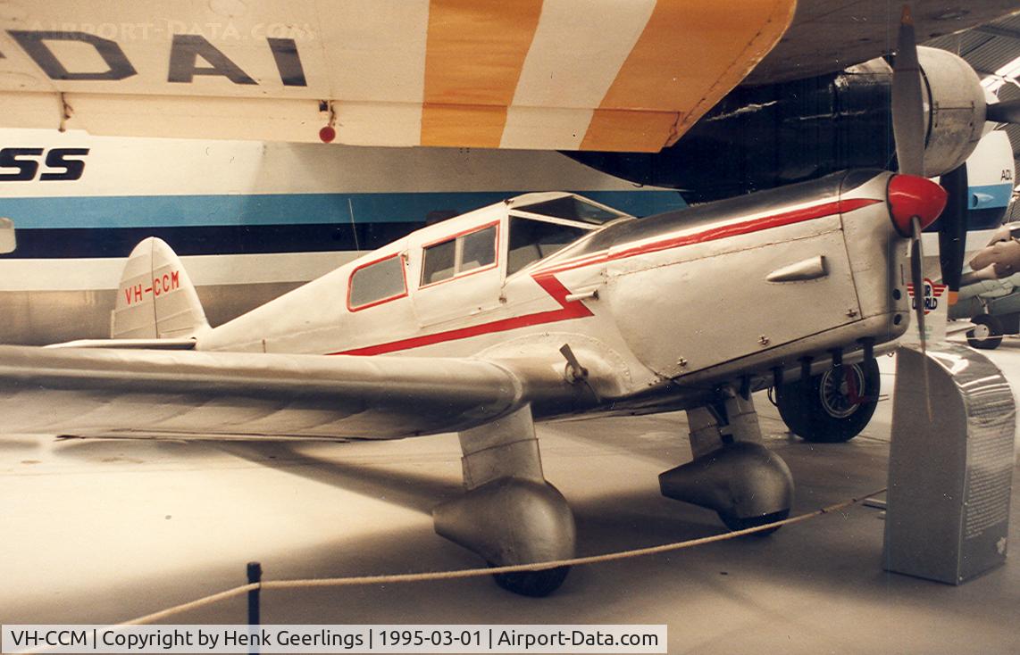 VH-CCM, 1934 Percival D-3 Gull Six (P-3) C/N D46, Air World Museum Wangaratta. Museum is closed.
