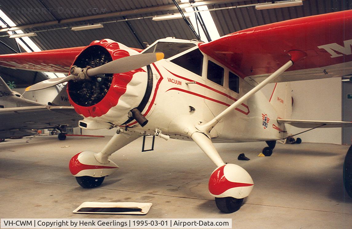 VH-CWM, 1936 Stinson SR-8C Reliant C/N 9766, Air World Museum Wangaratta. Museum is closed.