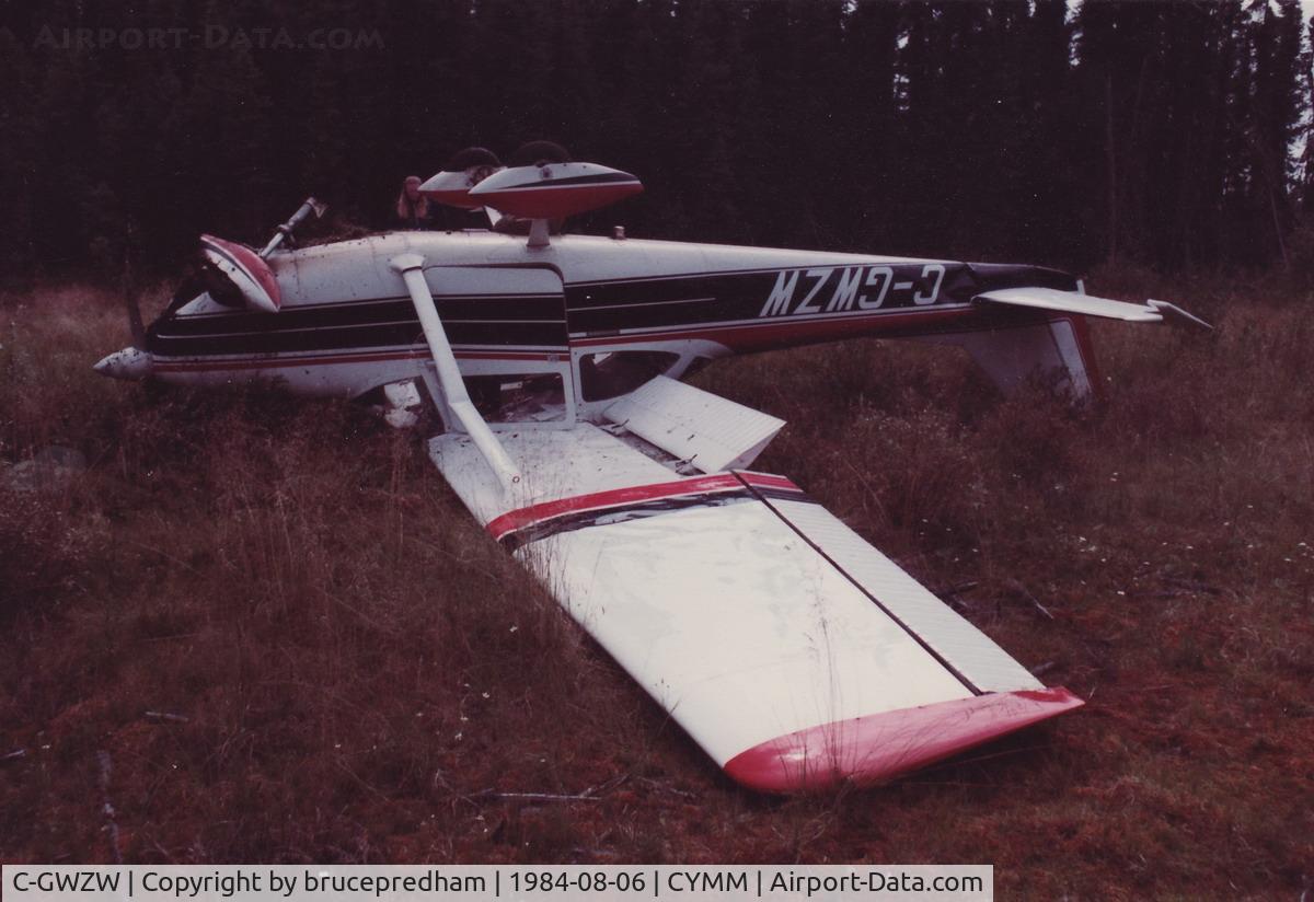 C-GWZW, 1964 Cessna 172E C/N 17250667, C-GWZW.  An off-airport landing was performed after the A/C experienced engine failure due to fuel exhaustion.