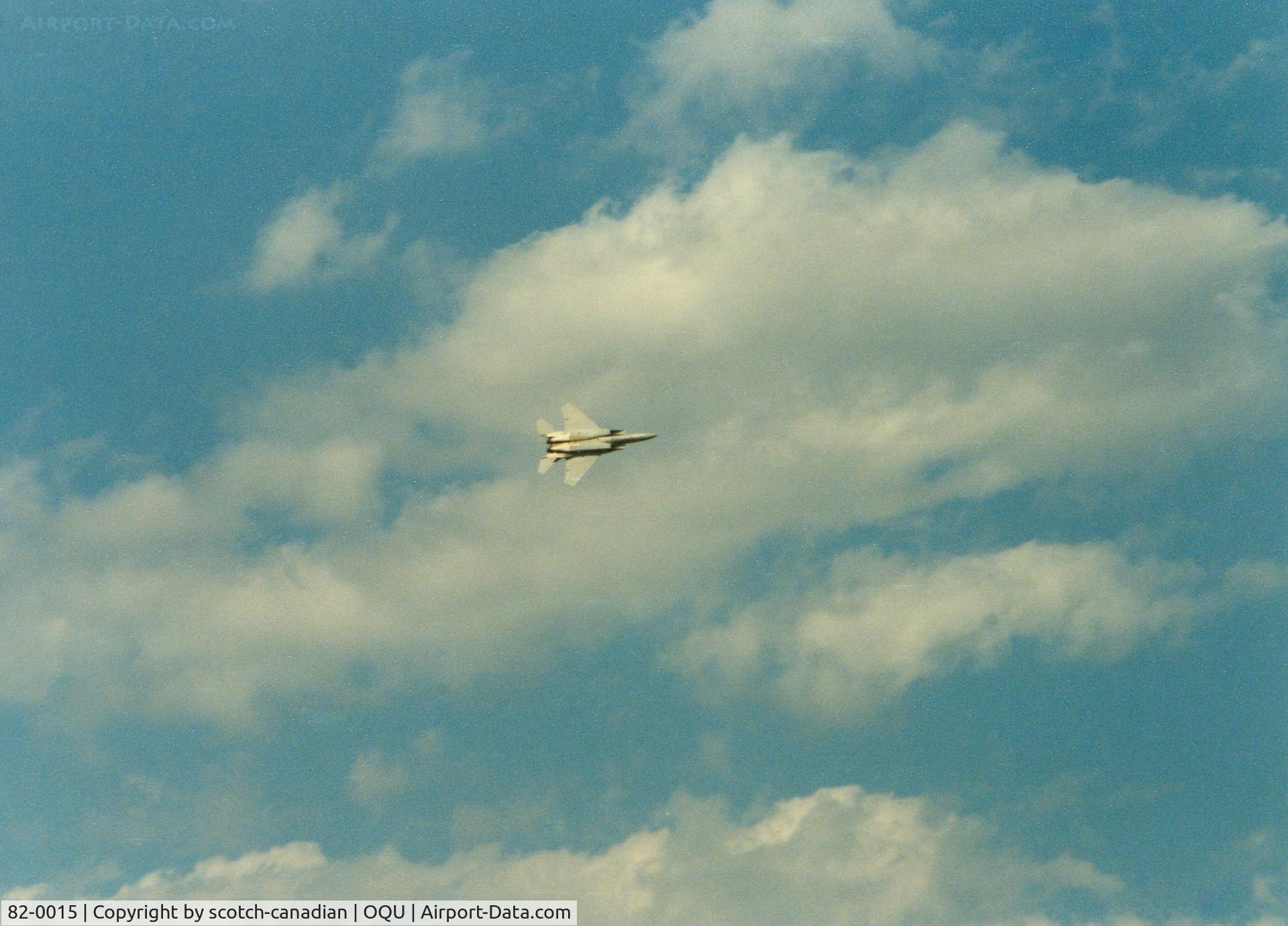 82-0015, 1982 McDonnell Douglas F-15C Eagle C/N 0828/C246, 1982 McDonnell Douglas F-15C S/N 82-0015 at Quonset State Airport, North Kingstown, RI - circa 1980's