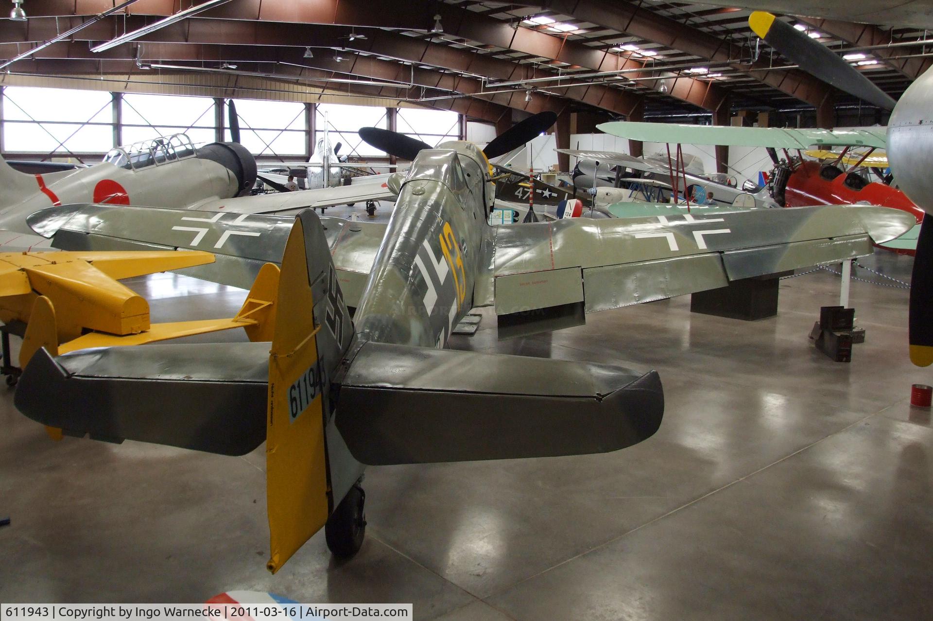 611943, Messerschmitt Bf-109G-10 C/N Not found 611943, Messerschmitt Bf 109G-10 at the Planes of Fame Air Museum, Valle AZ