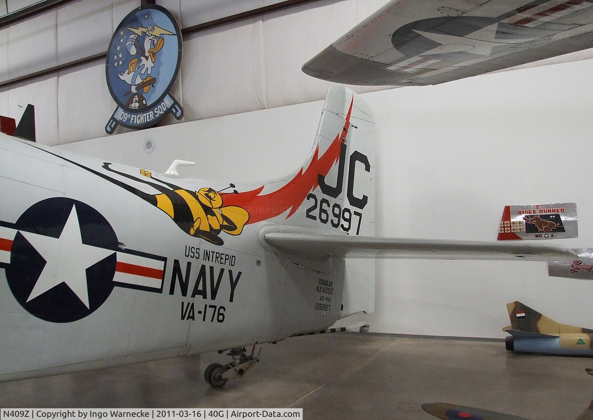 N409Z, Douglas AD-4N Skyraider C/N 7797, Douglas AD-4N (A-1D) Skyraider at the Planes of Fame Air Museum, Valle AZ