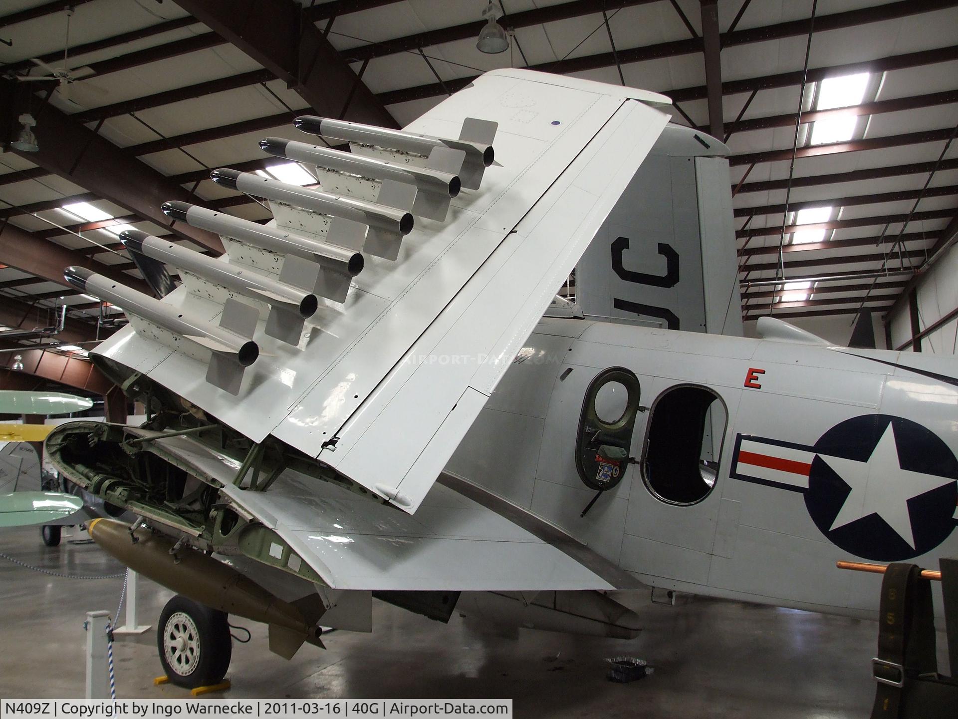 N409Z, Douglas AD-4N Skyraider C/N 7797, Douglas AD-4N (A-1D) Skyraider at the Planes of Fame Air Museum, Valle AZ