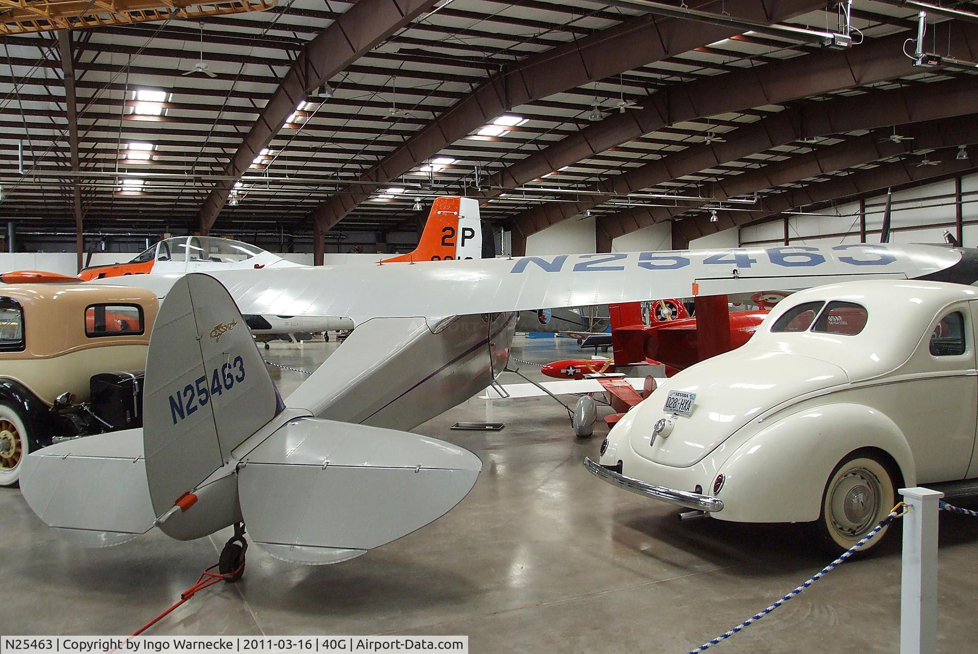 N25463, 1940 Cessna C-165 Airmaster C/N 568, Cessna C-165 Airmaster at the Planes of Fame Air Museum, Valle AZ
