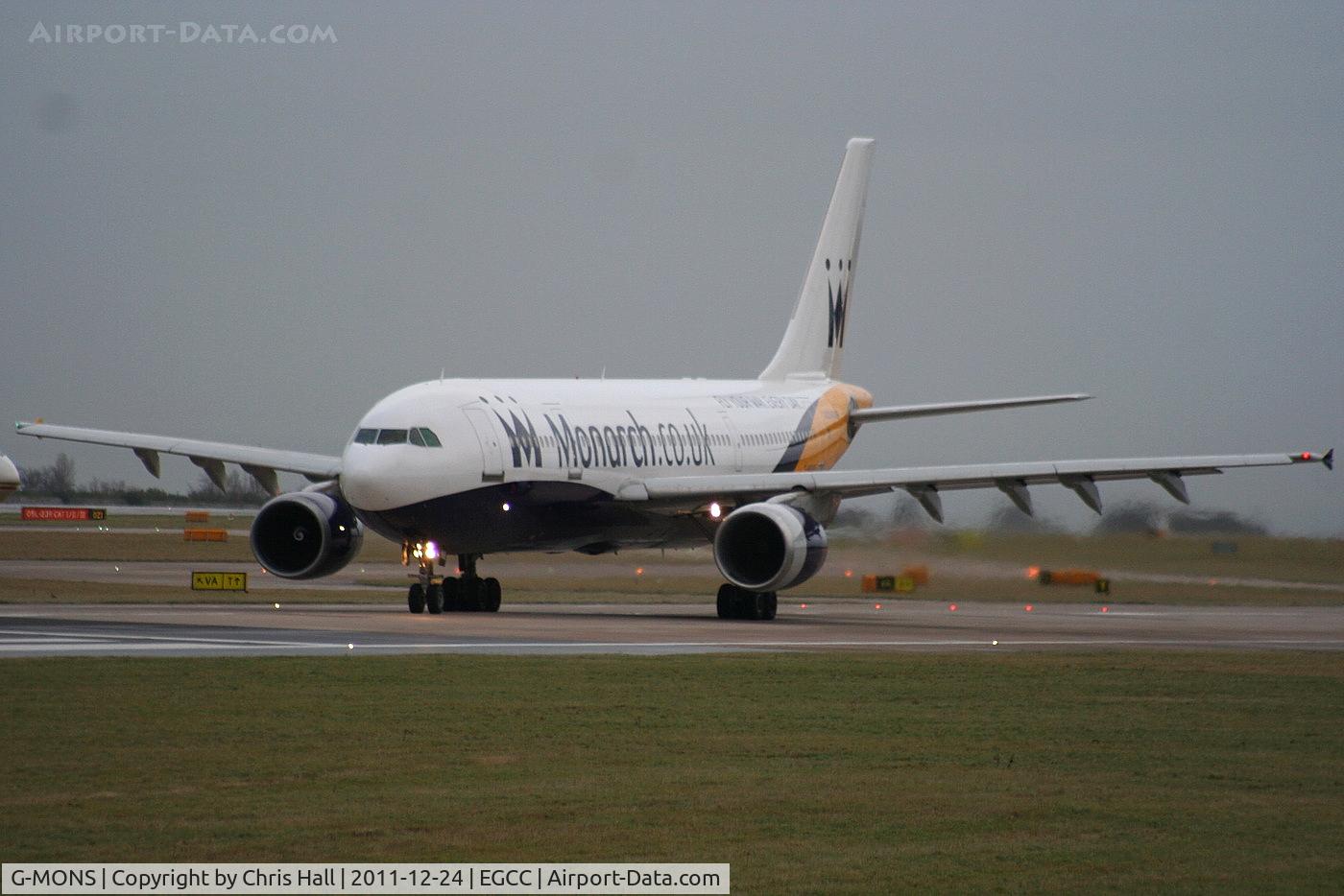 G-MONS, 1989 Airbus A300B4-605R C/N 556, in the new Monarch colour scheme