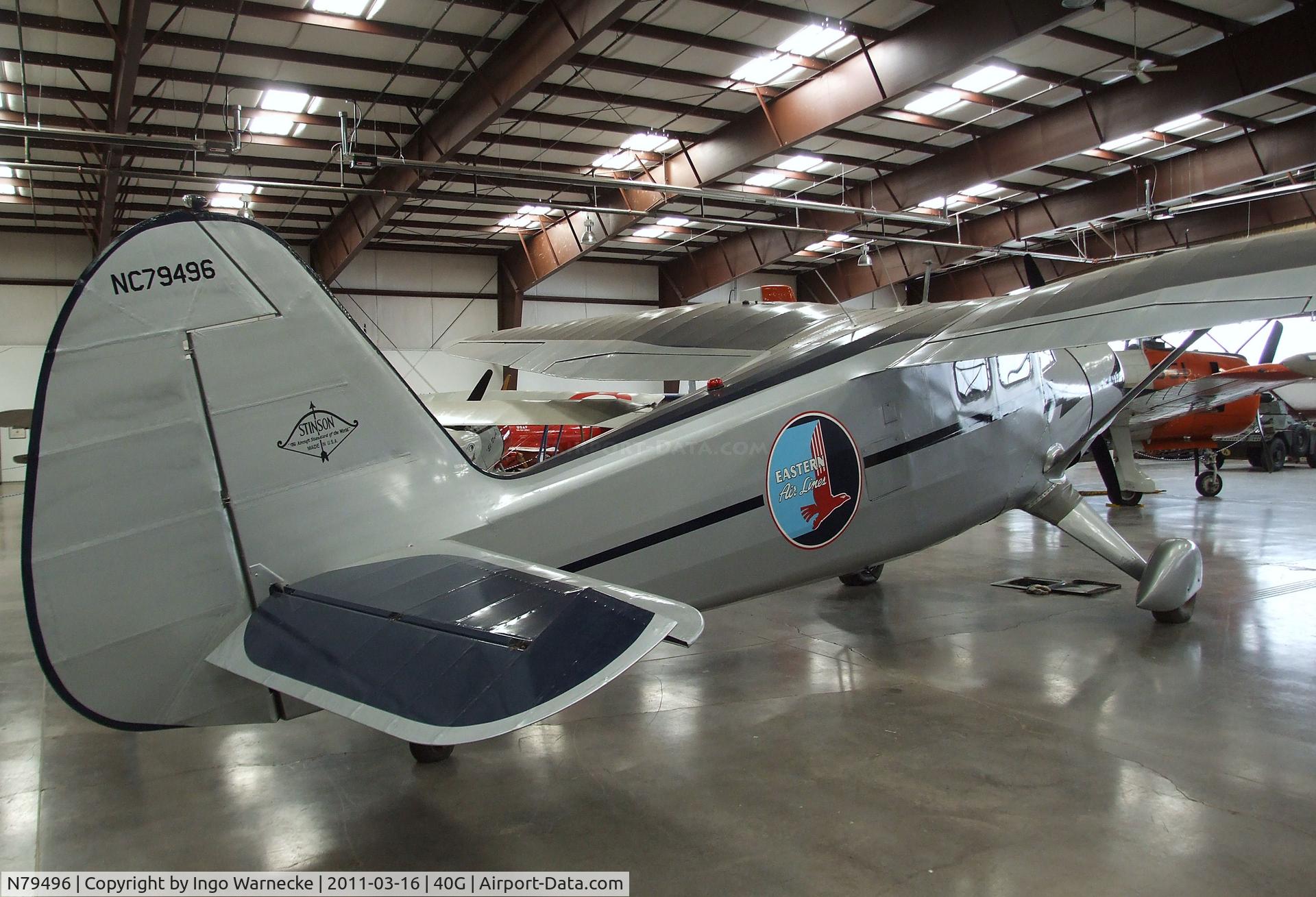 N79496, 1943 Stinson V77 Reliant C/N 77-131, Stinson V77 Reliant at the Planes of Fame Air Museum, Valle AZ