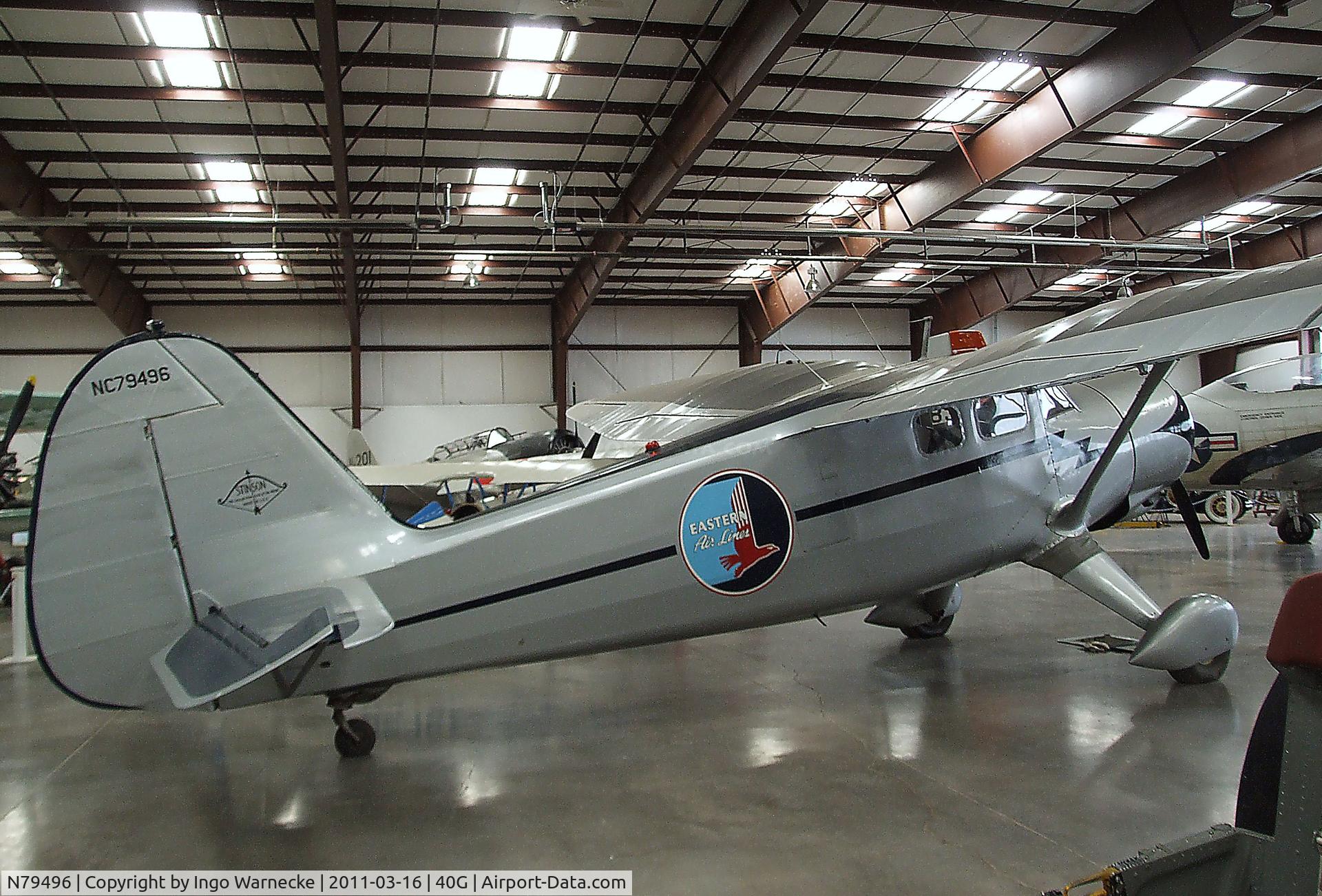N79496, 1943 Stinson V77 Reliant C/N 77-131, Stinson V77 Reliant at the Planes of Fame Air Museum, Valle AZ