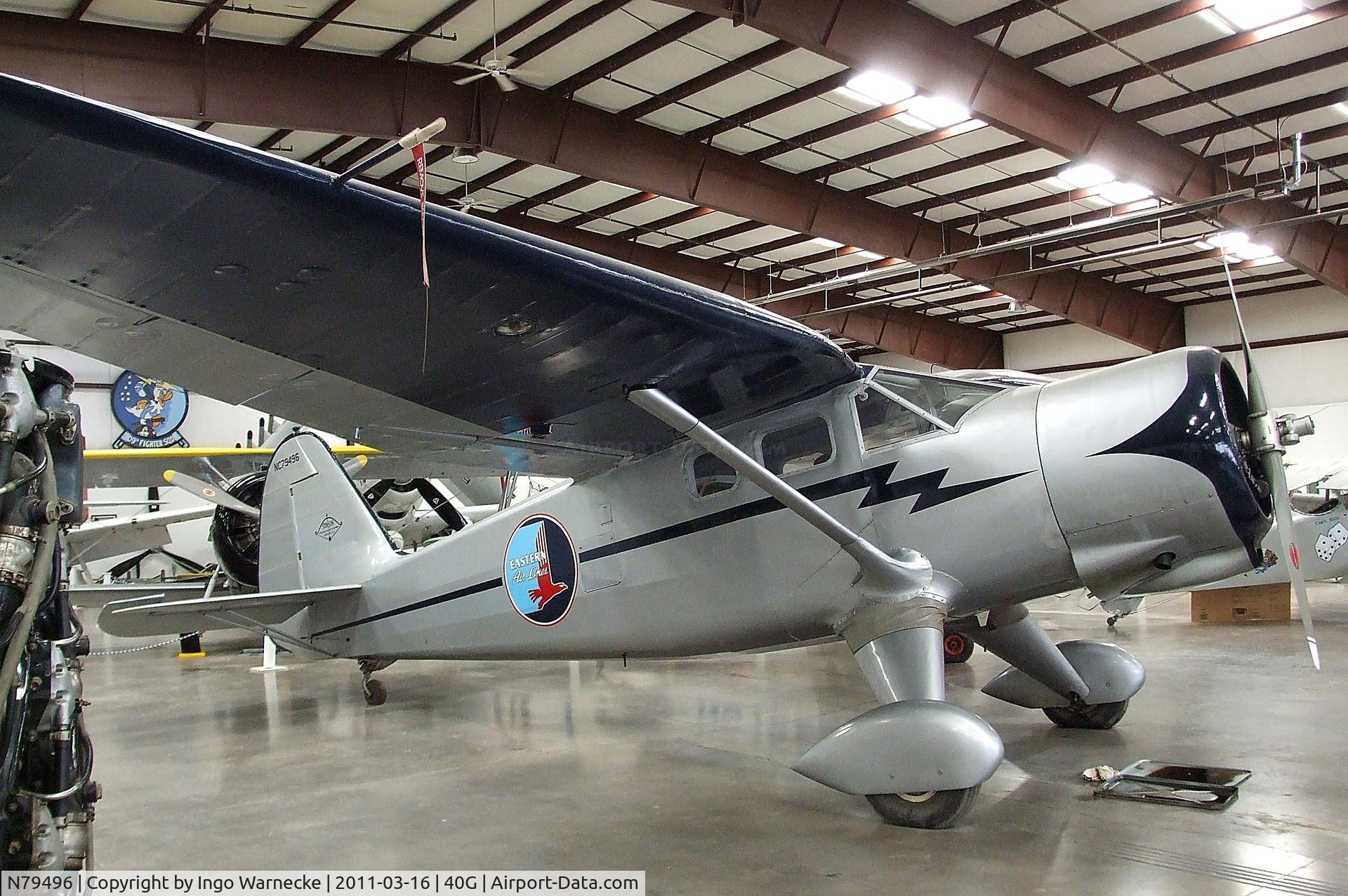N79496, 1943 Stinson V77 Reliant C/N 77-131, Stinson V77 Reliant at the Planes of Fame Air Museum, Valle AZ