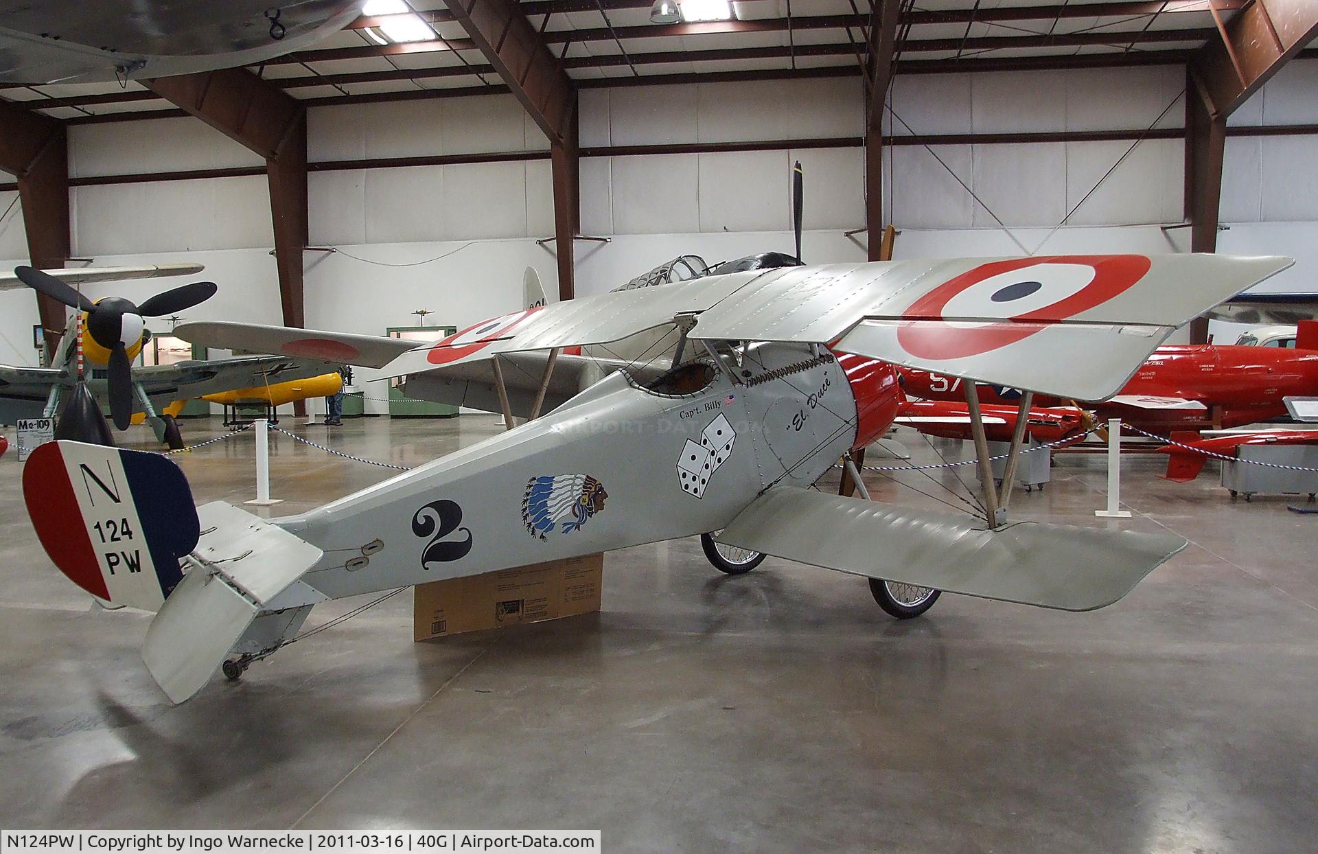 N124PW, 1998 Nieuport 17 Scout Replica C/N 621, Walker Nieuport 17 replica at the Planes of Fame Air Museum, Valle AZ