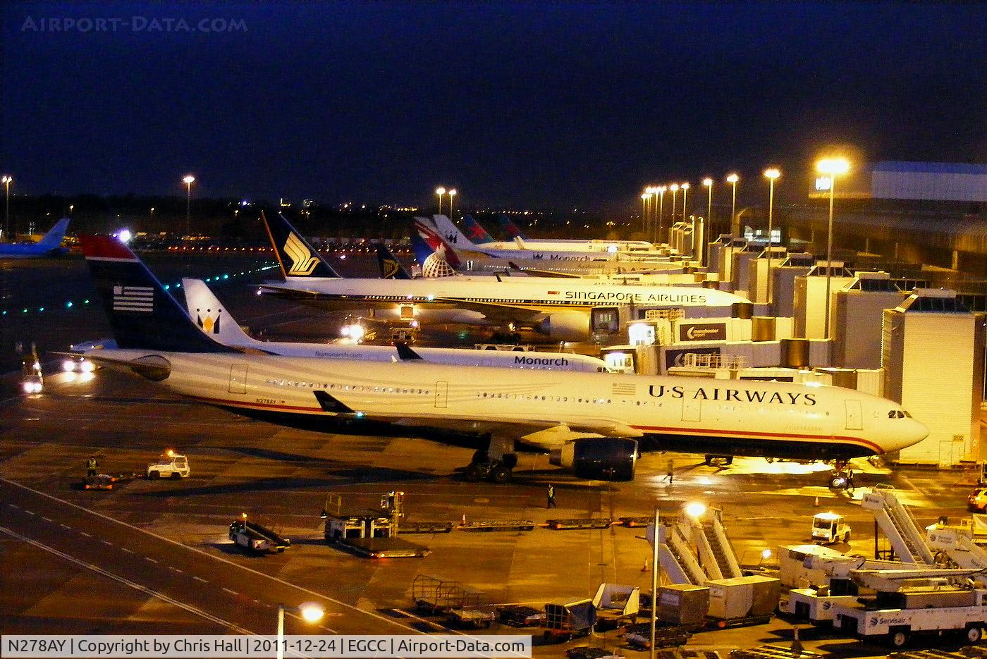 N278AY, 2001 Airbus A330-323 C/N 0388, early morning shot of N278AY on T2