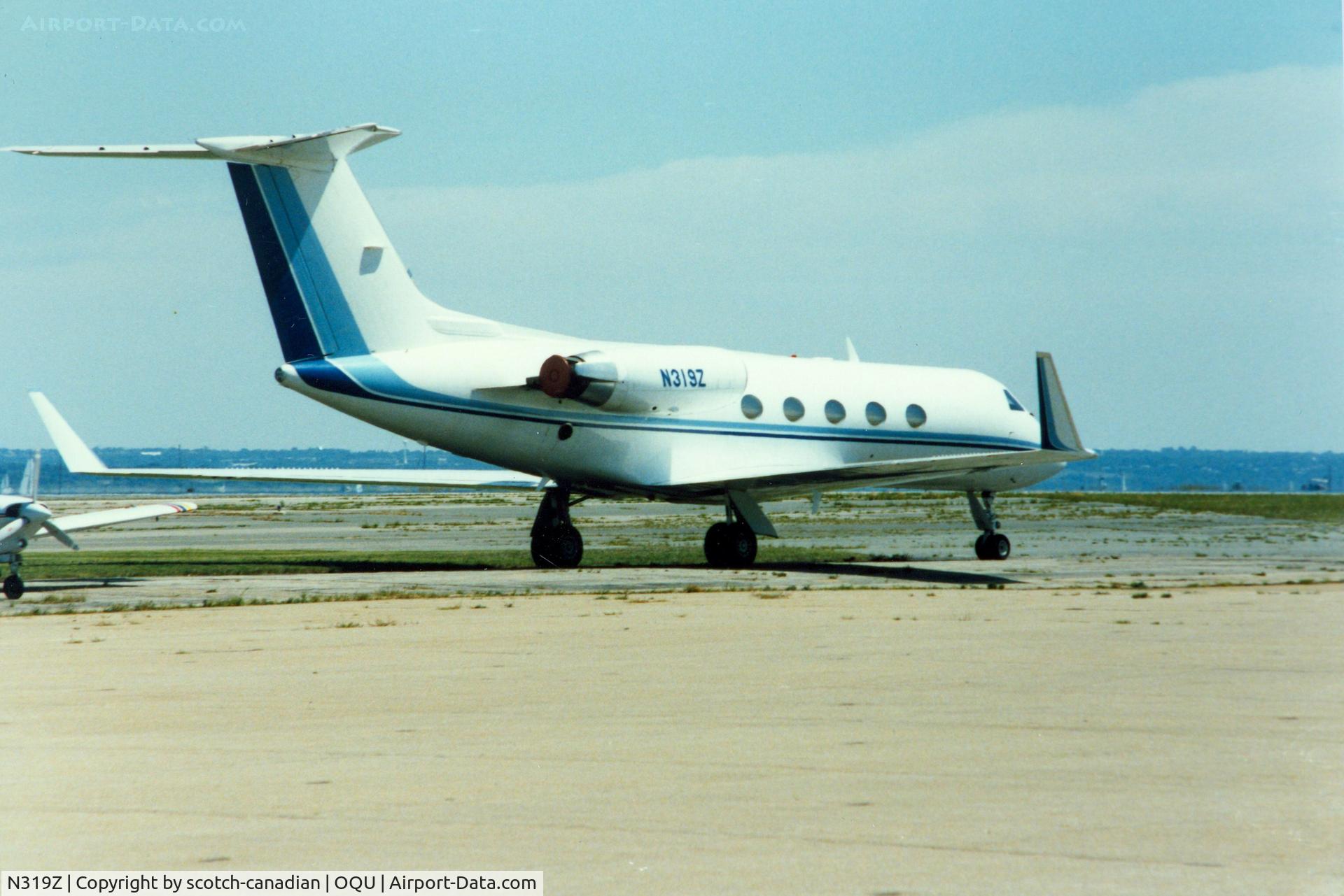 N319Z, 1980 Gulfstream American G-1159A Gulfstream III C/N 319, 1980 Gulfstream American G-1159A N319Z at Quonset State Airport, North Kingstown, RI - circa 1980's. This aircraft is now registered as N200SK.