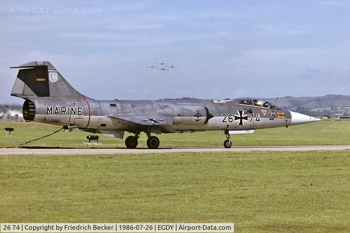 26 74, Lockheed F-104G Starfighter C/N 683-7420, taxying to the flightline