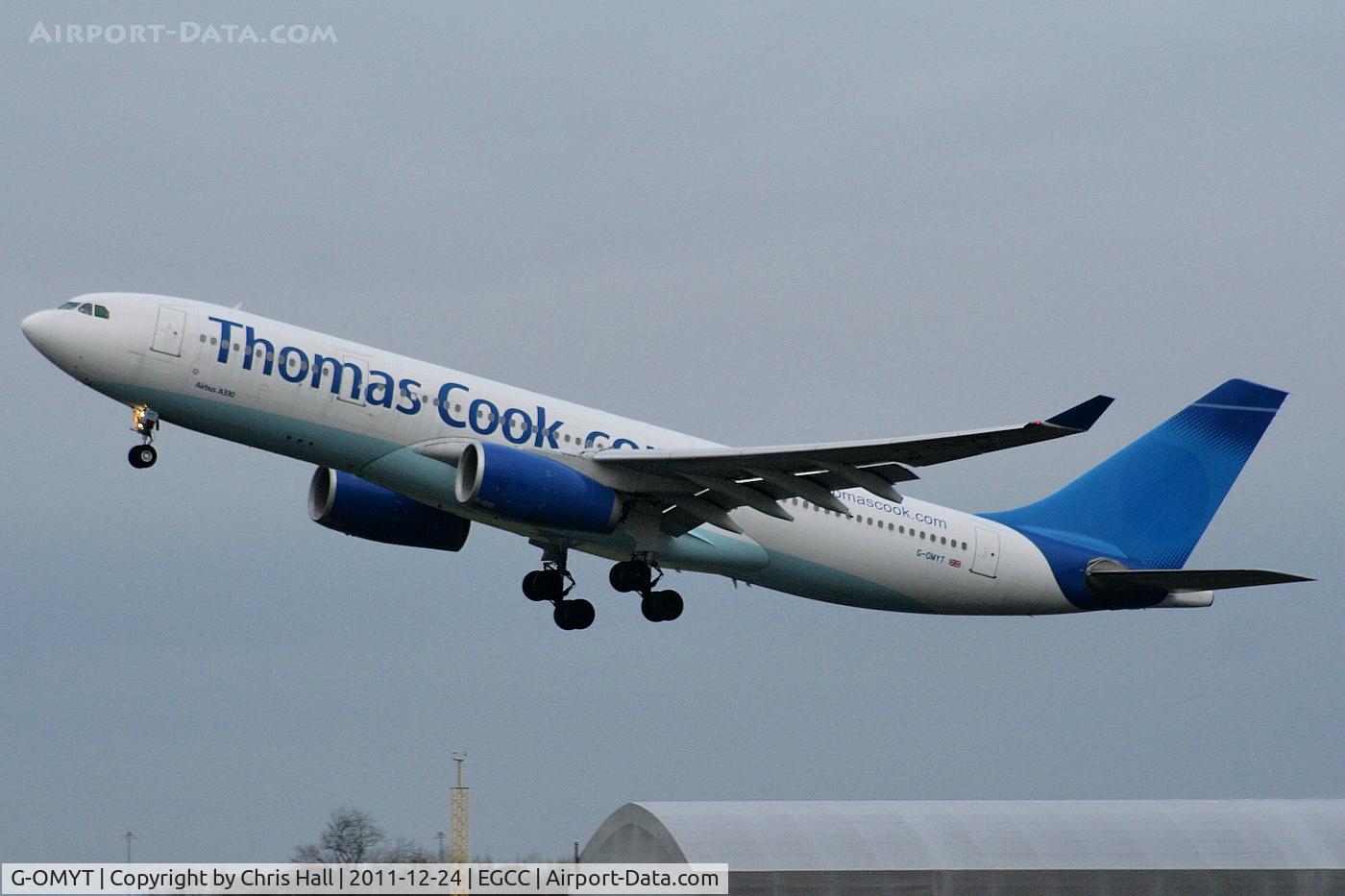 G-OMYT, 1999 Airbus A330-243 C/N 301, missing the Thomas Cook logo on the tail after returning from lease with Garuda Indonesia