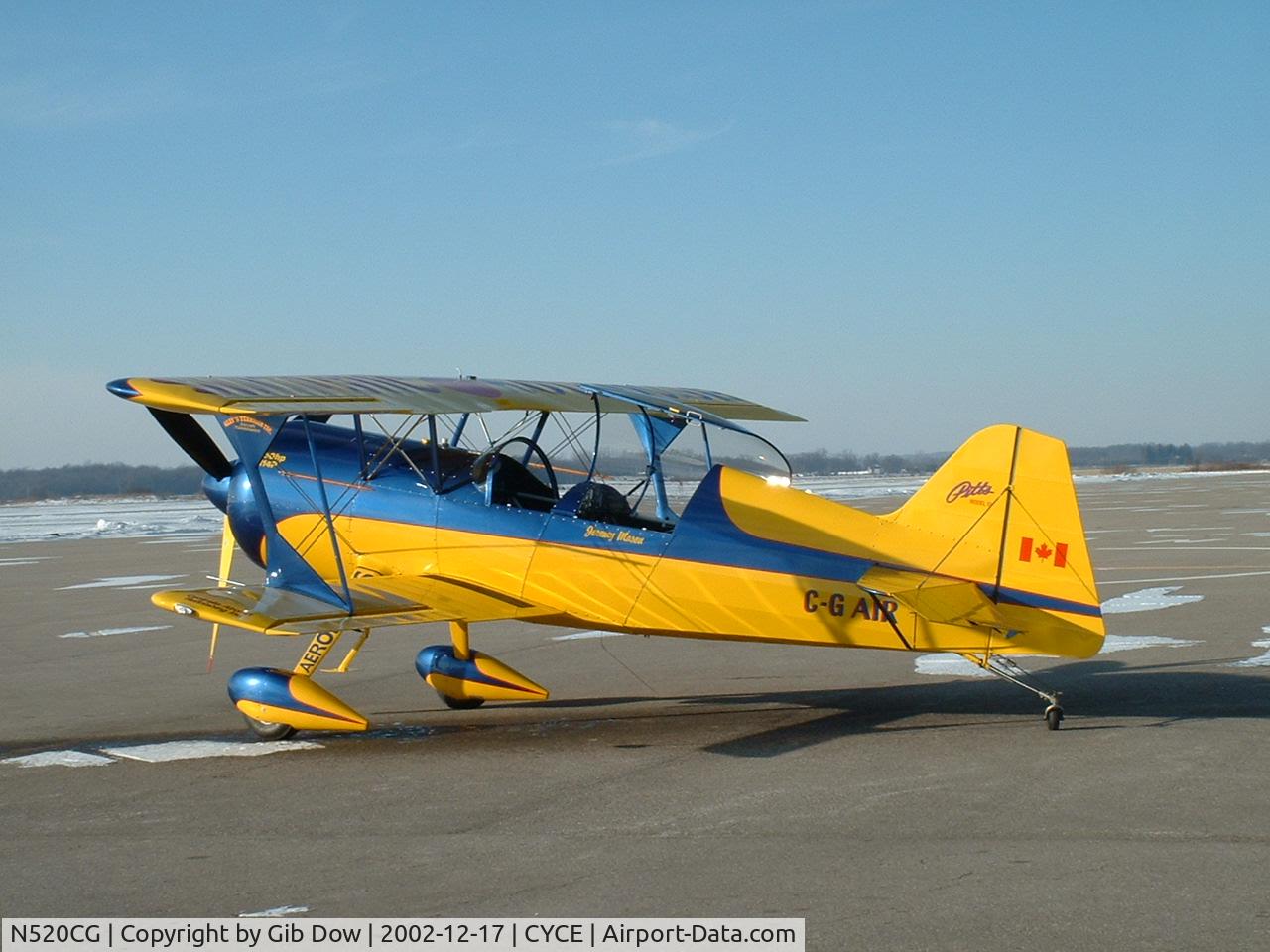 N520CG, 2001 Pitts Model 12 C/N 136, Here is a pic taken the day the plane left its Canadian home where it ws built.  CYCE