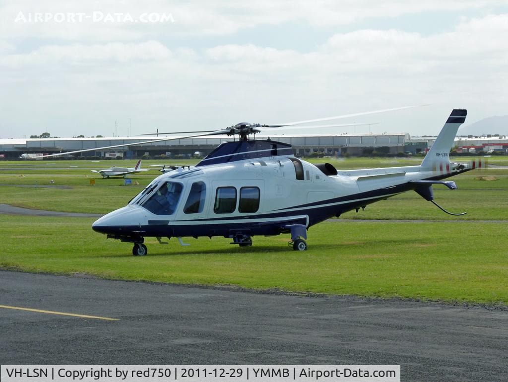 VH-LSN, 2010 AgustaWestland AW-109SP GrandNew C/N 22222, Lima Sierra November starting up at Moorabbin