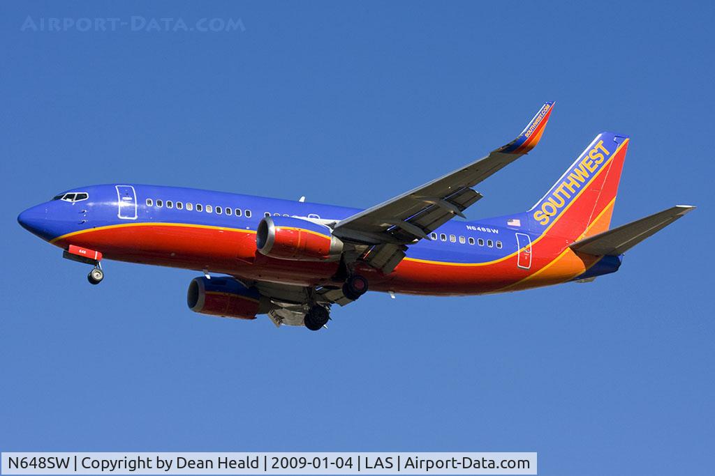 N648SW, 1997 Boeing 737-3H4 C/N 27718, Southwest Airlines N648SW (FLT SWA3120) from Tulsa Int'l (KTUL) landing RWY 25R.