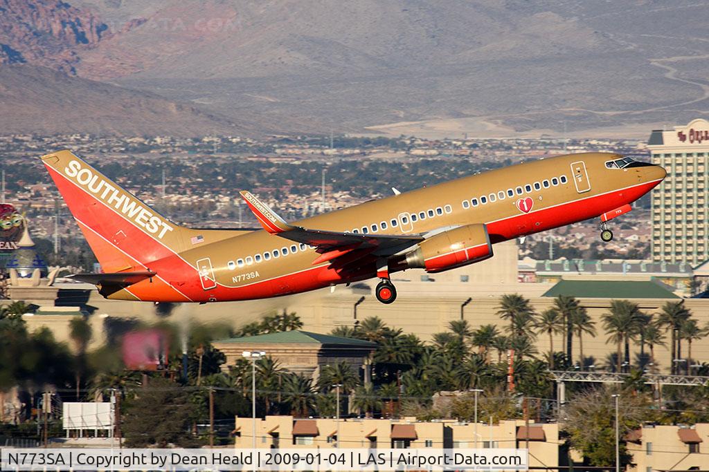 N773SA, 2000 Boeing 737-7H4 C/N 27881, Southwest Airlines N773SA (FLT SWA1218) climbing out from RWY 1R en route to Bob Hope Burbank Airport (KBUR).
