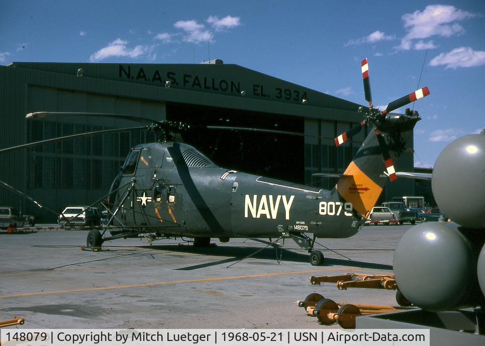 148079, Sikorsky UH-34D Seahorse C/N 58-1193, This A/C was used as one of our SAR Helos at NAAS Fallon, Nev. in the late 60'. This photo was taken in May of 1968. The movie 