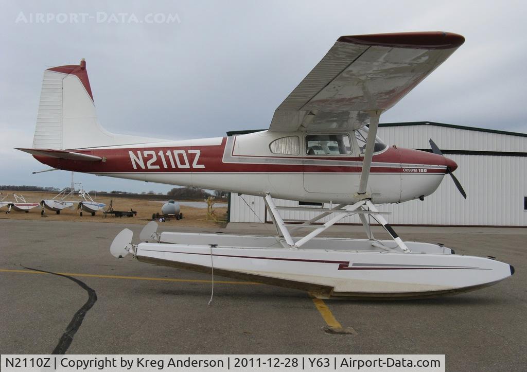 N2110Z, 1963 Cessna 180 C/N 18051210, Cessna 180 Skywagon on the ramp.