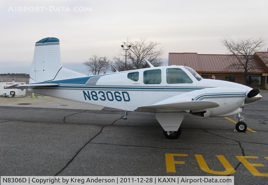N8306D, 1958 Beech 95 C/N TD-30, Beech 95 Travel Air at the fuel pumps.