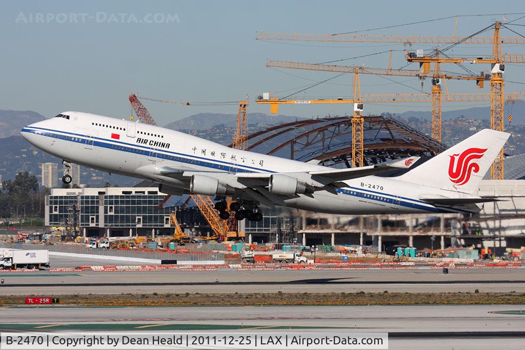 B-2470, 1998 Boeing 747-4J6M C/N 29070, Air China B-2470 (FLT CCA988) departing RWY 25R en route to Beijing Capital Int'l (ZBAA/PEK).