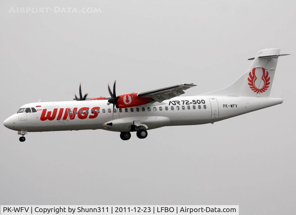 PK-WFV, 2011 ATR 72-500 C/N 985, Landing rwy 14R