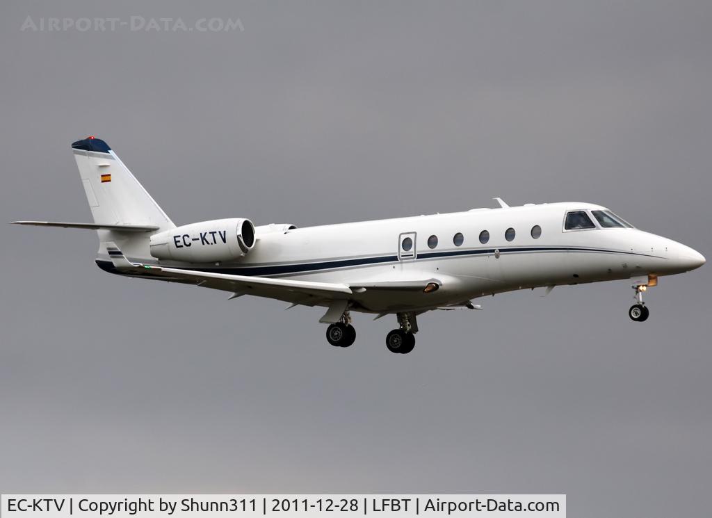 EC-KTV, 2008 Israel Aerospace Industries Gulfstream G150 C/N 253, Landing rwy 20