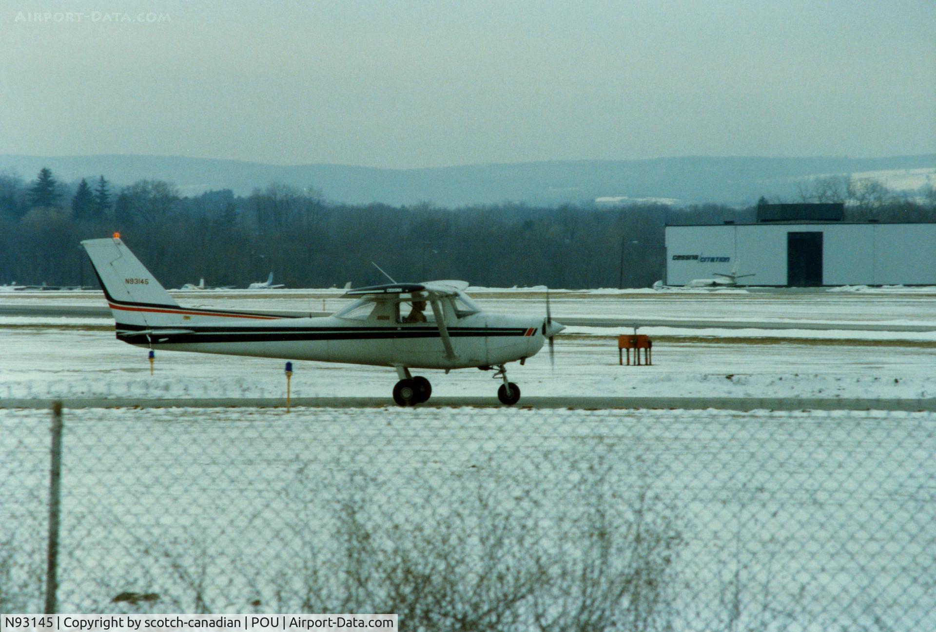 N93145, 1981 Cessna 152 C/N 15285417, Cessna 152 N93145 at Dutchess County Airport, Poughkeepsie, NY - circa 1980's