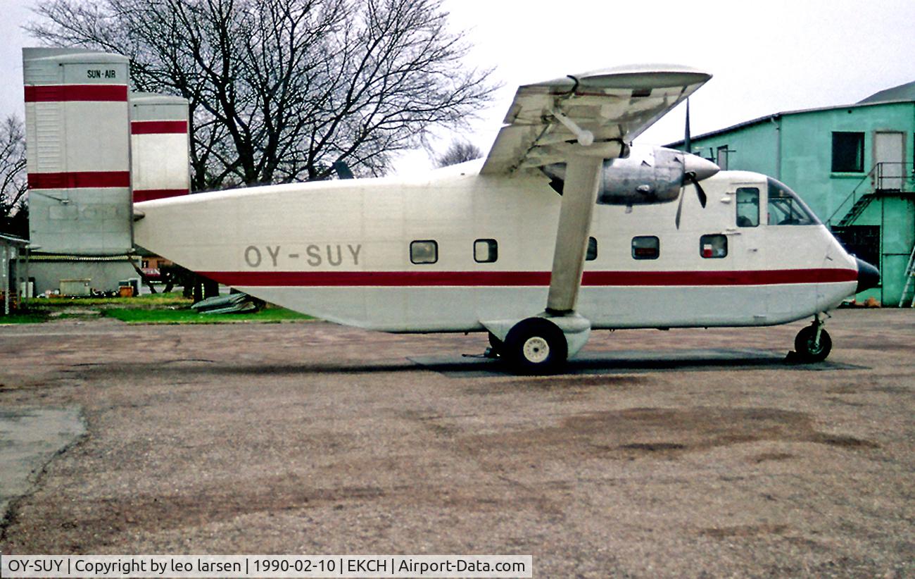 OY-SUY, 1978 Short SC-7 Skyvan 3M C/N SH.1959, Copenhagen Kastrup 10.2.90