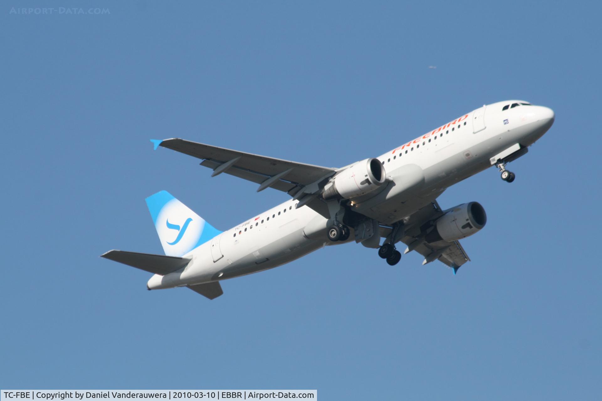 TC-FBE, 1990 Airbus A320-212 C/N 132, Flight FHY578 is climbing from RWY 07R