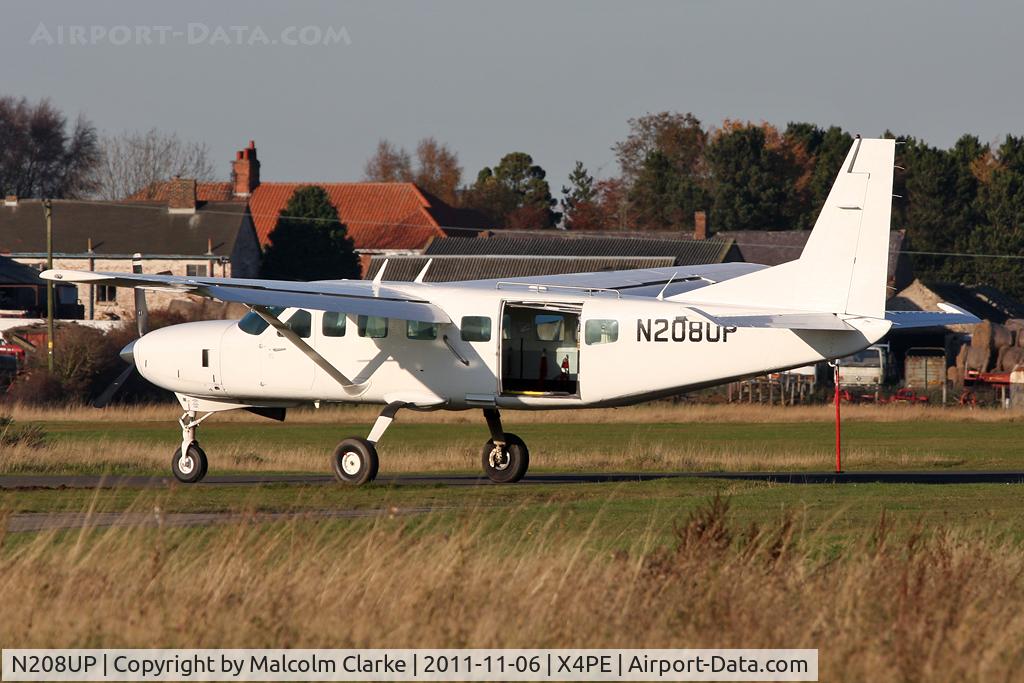 N208UP, 1997 Cessna 208B Grand Caravan C/N 208B0637, Cessna 208B from the Peterlee Parachute Club at the Shotton Colliery Airfield, Peterlee.