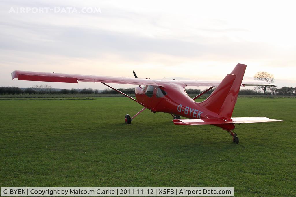 G-BYEK, 2000 Stoddard-Hamilton GlaStar GS-1 C/N PFA 295-13087, A new airfield resident! Stoddard-Hamilton Glastar G-BYEK at Fishburn Airfield, November 2011.