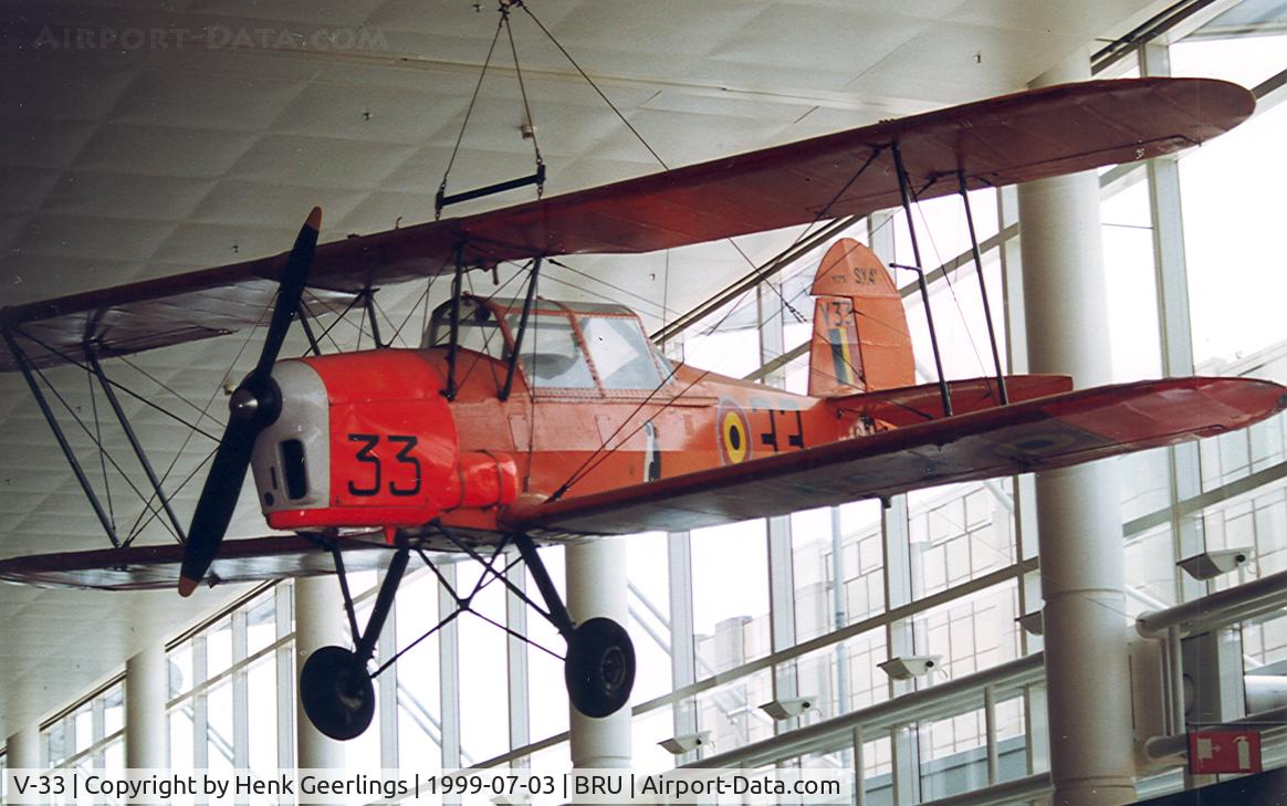 V-33, Stampe-Vertongen SV-4B C/N 1175, Brussel -Zaventem, dep hall.
Photo taken by Martijn Geerlings