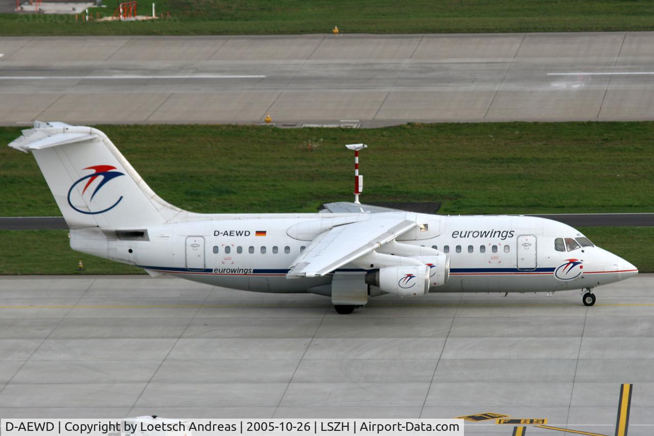 D-AEWD, 1987 British Aerospace BAe.146-200 C/N E2069, former eurowings colors
