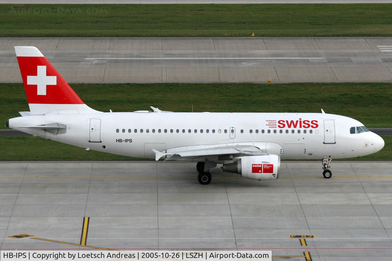 HB-IPS, 1997 Airbus A319-112 C/N 734, taxi to rwy in use