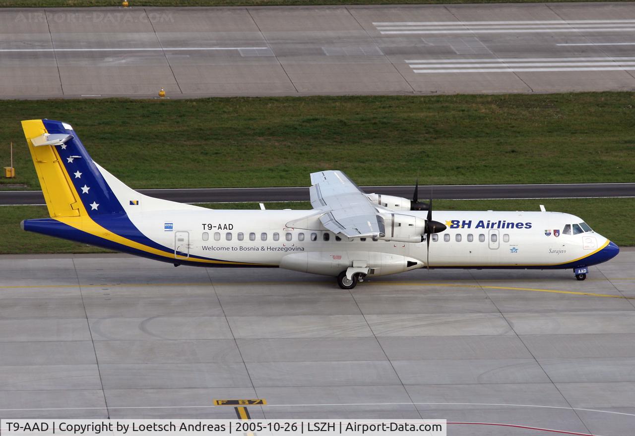 T9-AAD, 1995 ATR 72-212 C/N 464, BH Airlines taxi to take off