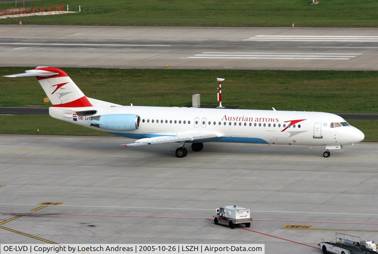 OE-LVD, 1994 Fokker 100 (F-28-0100) C/N 11515, ready to go back to vienna