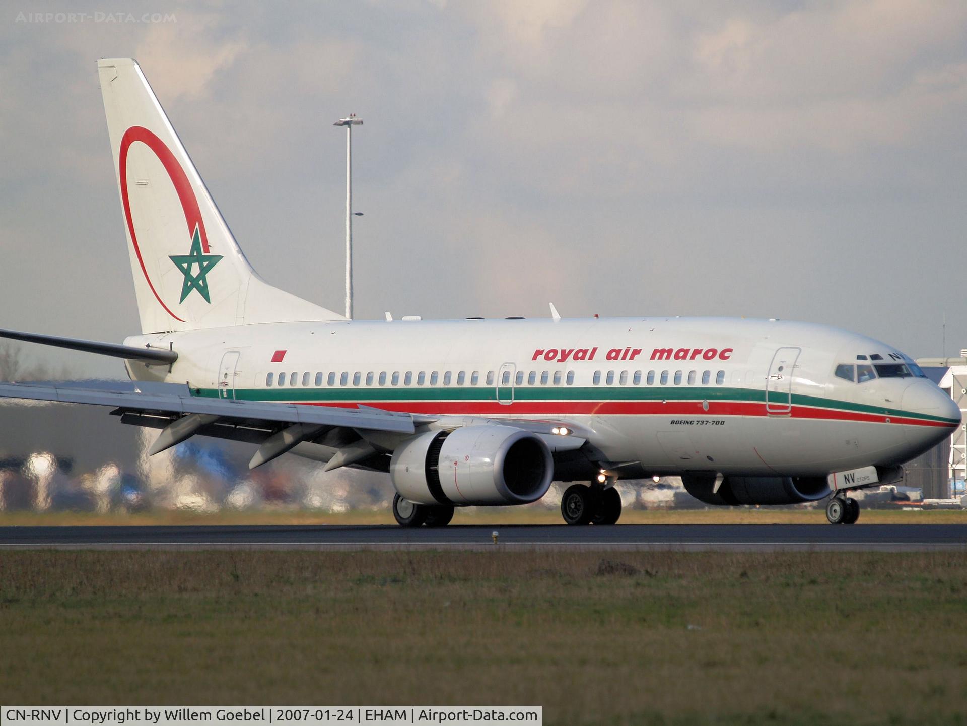 CN-RNV, 2002 Boeing 737-7B6 C/N 28988, Landing on runway 06 of Amsterdam Airport