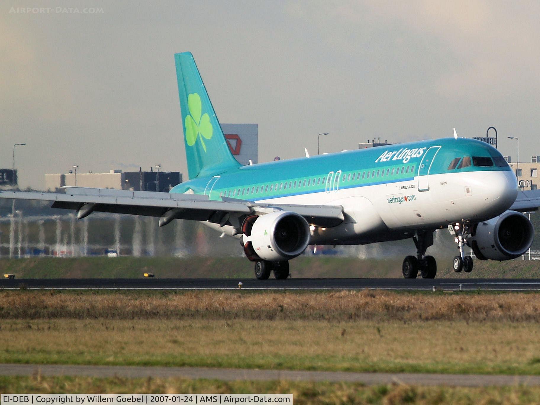 EI-DEB, 2004 Airbus A320-214 C/N 2206, Landing on runway 06 of Amsterdam Airport