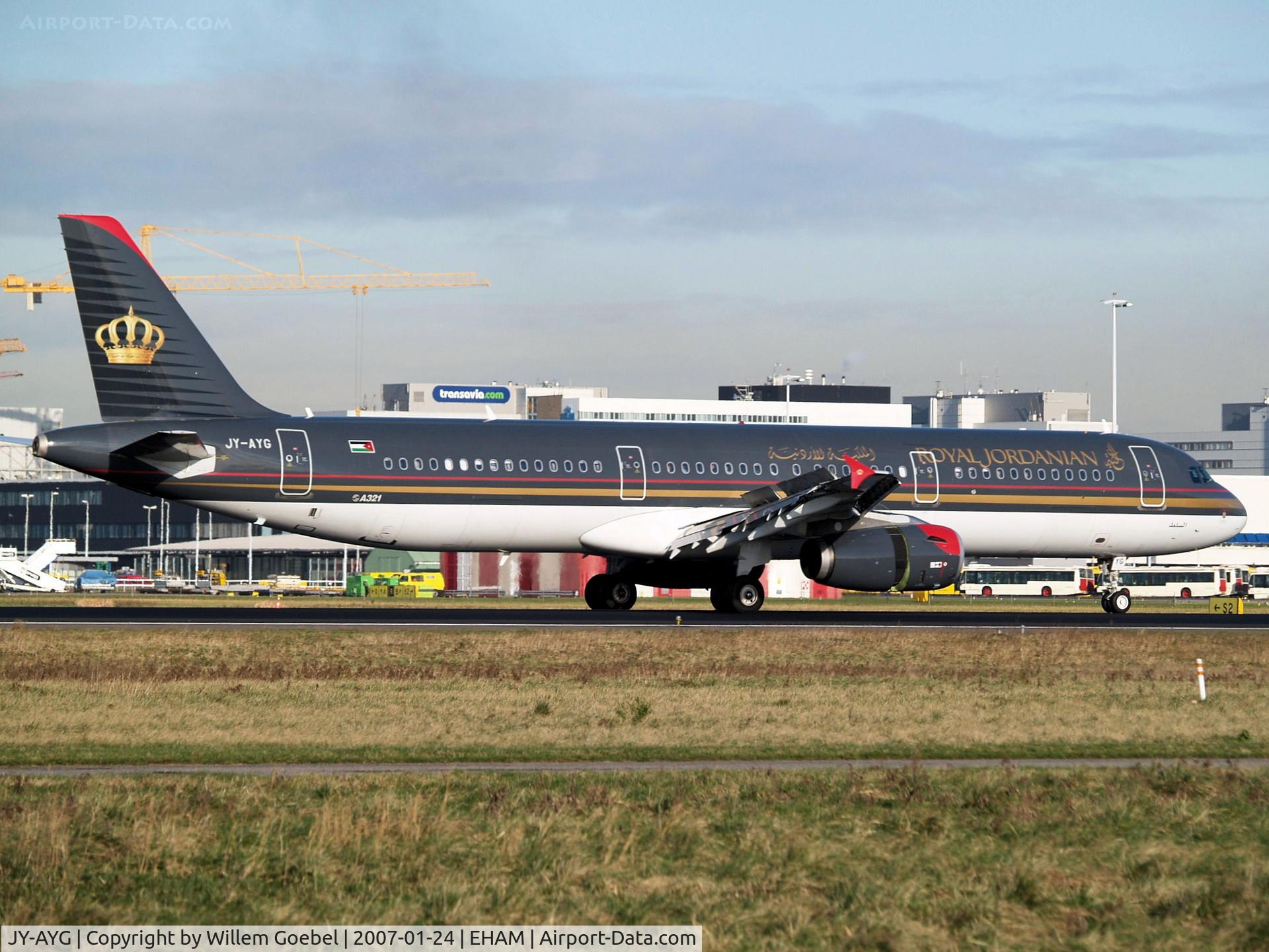 JY-AYG, 2006 Airbus A321-231 C/N 2730, Landing on runway 06 of Amsterdam Airport